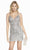 Alyce Paris - 4148 Bead Embellished V-Neck Cocktail Dress In Silver