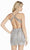 Alyce Paris - 4148 Bead Embellished V-Neck Cocktail Dress In Silver