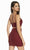 Alyce Paris - 4157 Two Piece Glitter Jersey Sheath Dress In Red