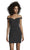 Alyce Paris - 4166 Off-Shoulder Sheath Cocktail Dress In Black and Purple