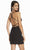 Alyce Paris - 4169 Halter Neck Sparkle Jersey Dress In Black