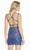 Alyce Paris - 4181 Strappy Ruched V-Neck Cocktail Dress In Blue