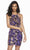 Alyce Paris - 4216 Sequin Embellished Halter Cocktail Dress In Black and Purple