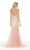 Alyce Paris - 5016 Embellished Lace Tulle Trumpet Gown in Pink