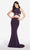 Alyce Paris - 60003 Crisscross Strapped Two-Piece Sheath Gown in Purple
