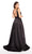 Alyce Paris - 60105 Sleeveless Plunging Square-Cut Back Mikado Gown in Black