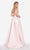 Alyce Paris - 60105 Sleeveless Plunging Square-Cut Back Mikado Gown in Pink