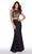 Alyce Paris - 60132 Two Piece Lace Illusion Halter Sheath Dress in Black 