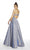 Alyce Paris - 60567 Plunging V-Neck Cutout A-Line Gown In Blue