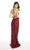 Alyce Paris - 60594 Embroidered Criss-Cross Back Strap Long Dress In Red