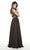 Alyce Paris - 60601 Two Piece Lace High Halter Satin A-line Dress In Black