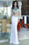 Alyce Paris - 6372 Two-Piece High Neck Beaded Sheath Gown In White and Multi-Color