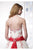 Alyce Paris - 6495 Strapless Embellished Tulle Ballgown In White and Red