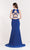 Alyce Paris - 8042 Sleeveless Strappy Open Back Fitted Gown In Blue