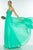 Alyce Paris - 35785 Beaded Pleated Sweetheart Chiffon A-line Dress In Green