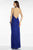Alyce Paris B'Dazzle - 35793 Sleeveless Halter Open Back Long Gown in Blue