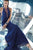 Alyce Paris B'Dazzle - 35793 Sleeveless Halter Open Back Long Gown in Blue