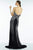 Alyce Paris - 35823 Strapless Piping Fitted Evening Dress In Black and White