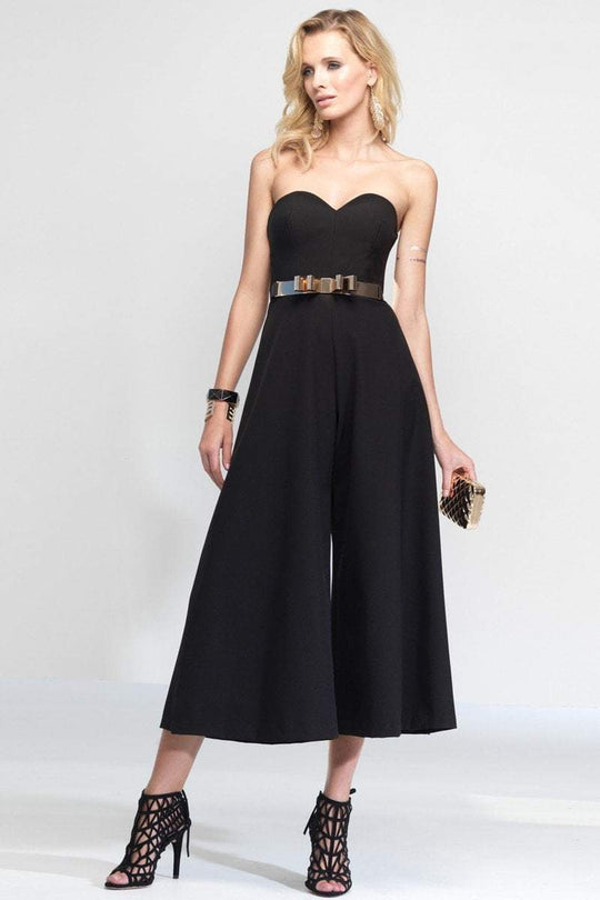 Alyce Paris Claudine - 2575 Sweetheart with Strappy Back Jumpsuit in Black