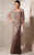 Alyce Paris Jean De Lys - 29088 Scoop Chiffon Sheath Dress in Brown