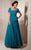 Alyce Paris Black Label - 29264 Square Neck Lace and Chiffon Gown in Green