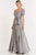 Alyce Paris Black Label - 29264 Square Neck Lace and Chiffon Gown in Gray