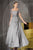 Alyce Paris Square Neck Lace and Chiffon Gown 29264 - 1 pc Mercury In Size 10 Available In Silver