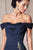 Alyce Paris Black Label - 29300 Off Shoulder A-line Evening Gown in Blue