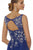 Alyce Paris Black Label - 29703 Beaded Bateau Neckline Evening Gown in Blue