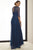 Alyce Paris Black Label - 29704 Beaded Lace V-Neckline Evening Gown in Blue