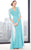 Alyce Paris Black Label - 29704 Beaded Lace V-Neckline Evening Gown in Blue