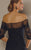 Alyce Paris Black Label - 29722 Bedazzled Illusion Off-shoulder Dress in Blue