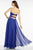 Alyce Paris B'Dazzle - 35781 Cutout Back Strapless A-Line Gown in Blue