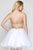 Alyce Paris Short - 3690 Bejeweled Sweetheart A-Line Dress in White and Gold