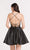 Alyce Paris Homecoming - 3698 Pleated Square Neck A-Line Dress in Black