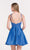 Alyce Paris Homecoming - 3708 Lace Halter Neck A-Line Dress in Blue