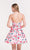 Alyce Paris Homecoming - 3709 Floral Sweetheart A-Line Dress in Pink and Printed