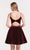 Alyce Paris Homecoming - 3712 Embellished Deep V-Neck A-Line Dress in Red