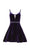 Alyce Paris Homecoming - 3712 Embellished Deep V-Neck A-Line Dress in Purple