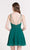 Alyce Paris Homecoming - 3714 Embroidered Halter Neck A-Line Dress in Green