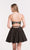 Alyce Paris Homecoming - 3737 Floral Semi-sweetheart A-line Dress in Black