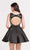 Alyce Paris Homecoming - 3748 Embroidered Bateau Neck A-Line Dress in Black