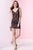 Alyce Paris  - 4416 Laced V-Neck Sheath Dress in Purple and Pink