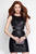 Alyce Paris  - 4448 Sequined Jewel Neck Sheath Dress in Black