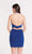 Alyce Paris Homecoming - 4473 Embellished Halter Neck Sheath Dress in Blue