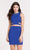 Alyce Paris Homecoming - 4495 Beaded Halter Neck Sheath Dress in Blue