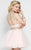 Alyce Paris  - 46530 Bejeweled Two-Piece Cocktail Dress in Gray and Pink