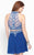 Alyce Paris  - 46548 Two Piece Crystal Embellished Cocktail Dress in Blue