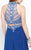 Alyce Paris  - 46548 Two Piece Crystal Embellished Cocktail Dress in Blue