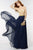 Alyce Paris  - 6527 Illusion Jewel Neck A-Line Dress in Blue and Gold